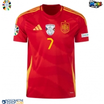 Moški Nogometni dresi Španija Alvaro Morata #7 Domači EP 2024 Kratek Rokav